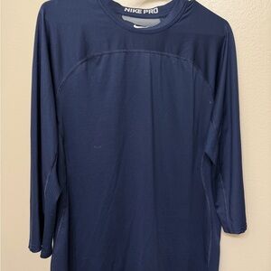Nike Pro Dark Blue Athletic Top